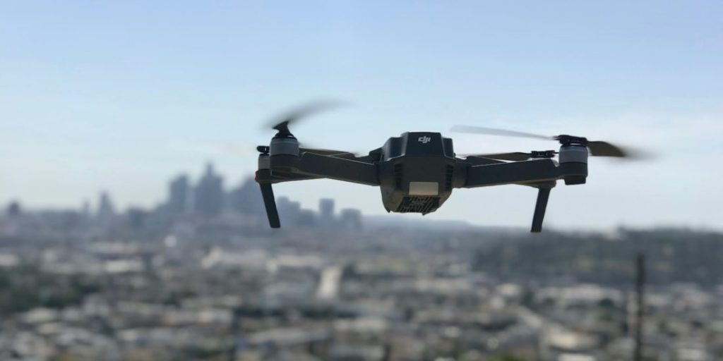 Chantier BTP vue drone