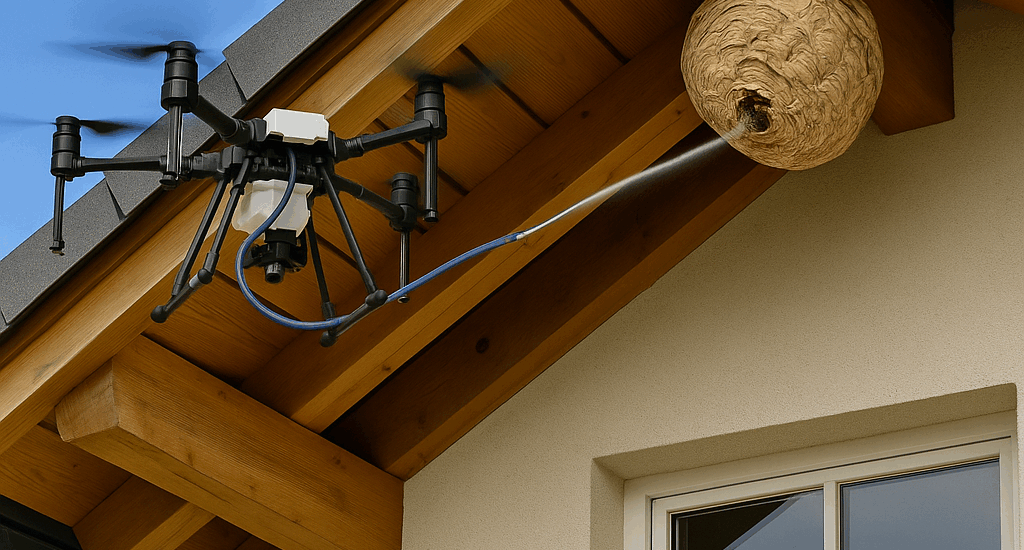 Lutte contre les guêpes et frelons par drone